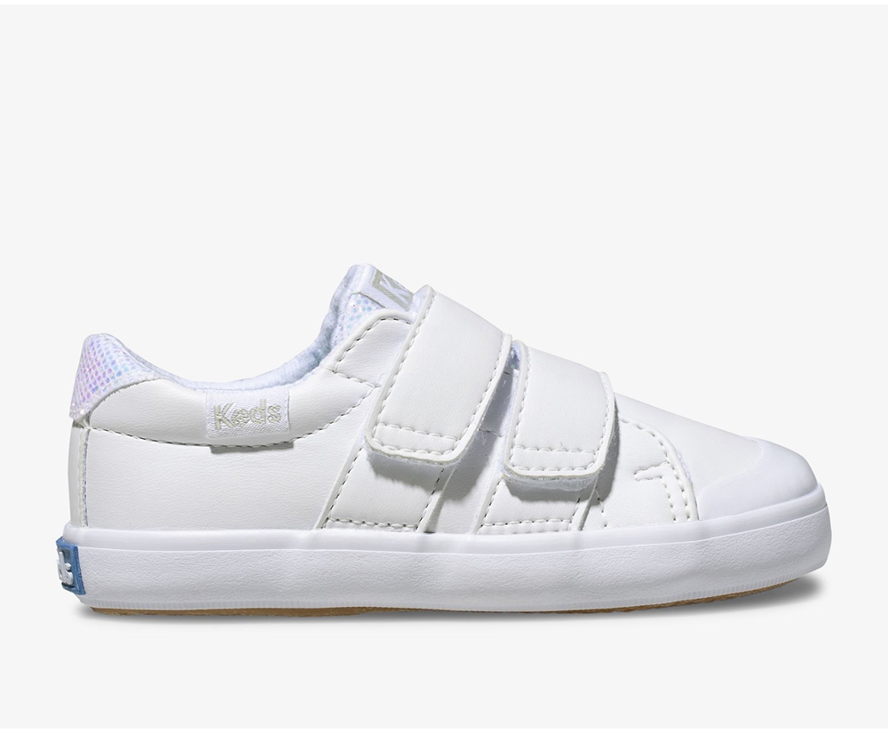 Kids Keds Slip Ons - Courtney - White - 7362-WTRZN